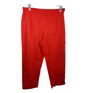 Tribella Sport Red Cropped Pants Size 12 Cotton Blend High Rise Casual